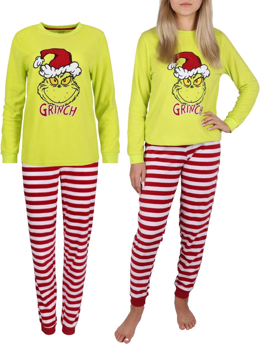 De Grinch - Kerstpyjama voor volwassenen, warm, lange mouwen, Unisex / XXS  | bol