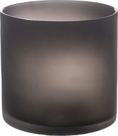 STILL - Glazen Windlicht - Cilinder - Mat Zwart - 15x15 cm