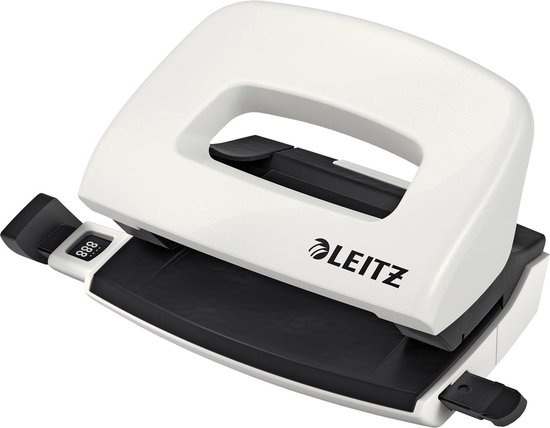 Leitz WOW metalen mini perforator, wit