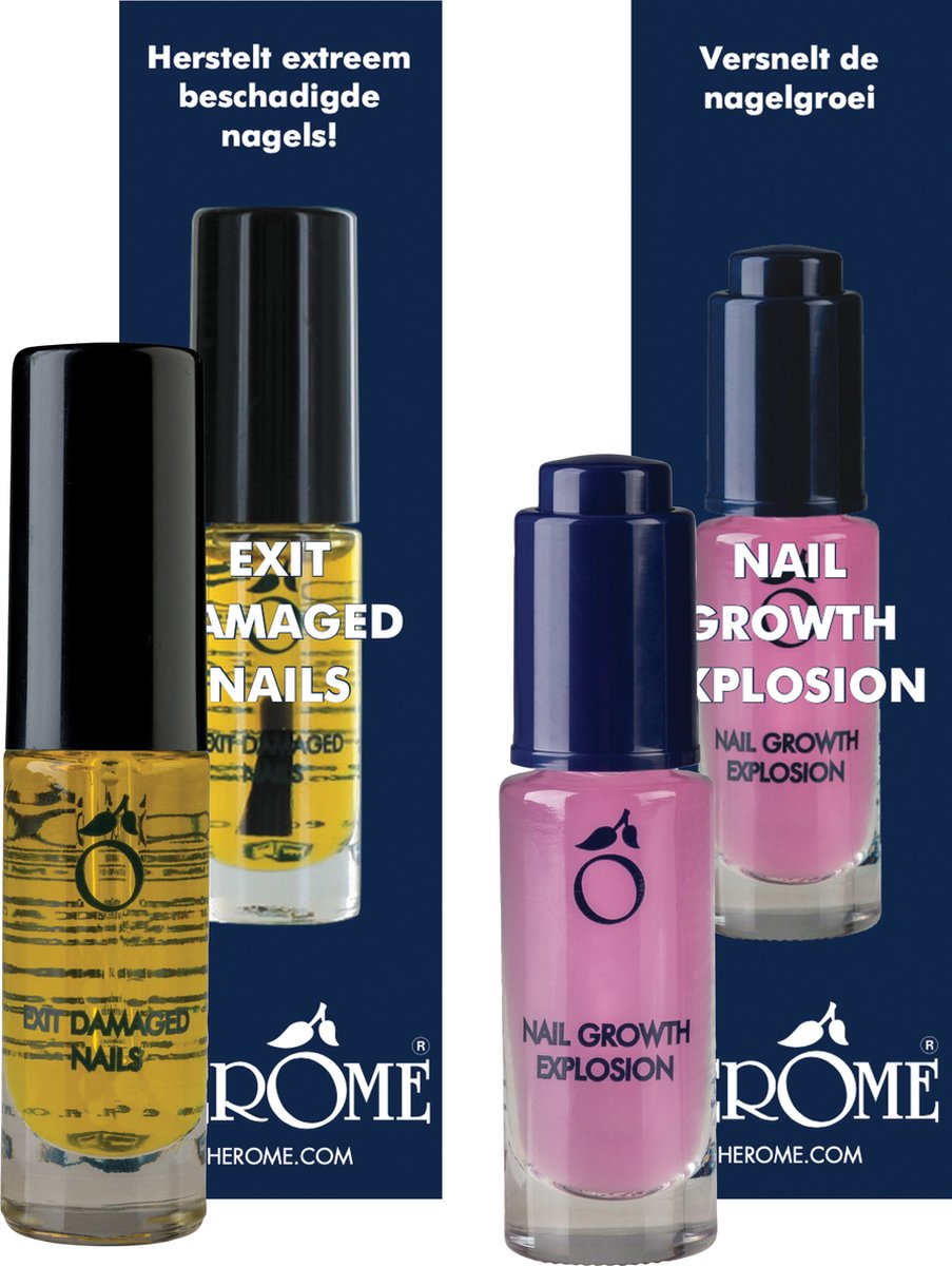 Herome Exit Damaged Nails Nagelolie & Nail Growth Explosion - voor Gezonde  Nagelgroei... | bol
