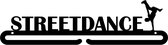 Streetdance Medaillehanger zwarte coating - staal - (35cm breed) - Nederlands product - incl. cadeauverpakking - sportcadeau - medalhanger - medailles - danssport - muurdecoratie