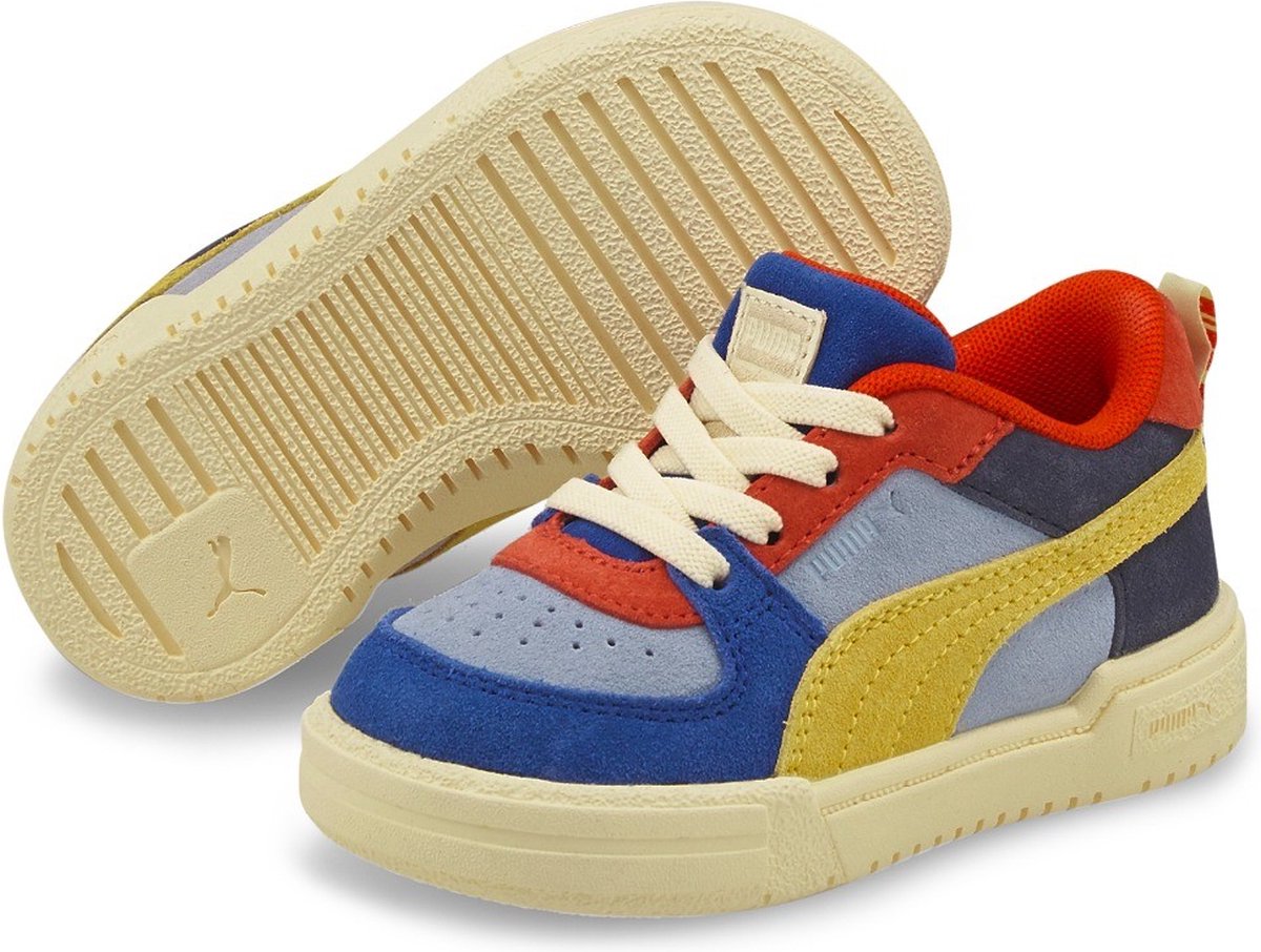 Puma Tinycottons - sneakers - jongens - blauw/geel/rood - Maat 26