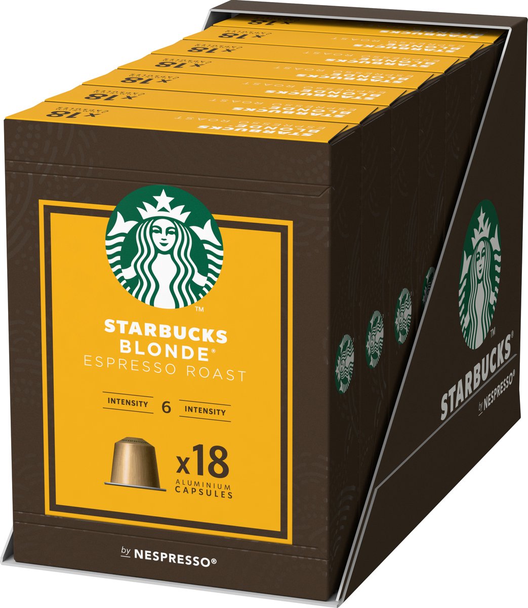 Capsules Starbucks by Nespresso Blond Espresso Roast - 7 boites de 18  tasses à café | bol.com