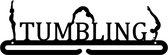 Tumbling Medaillehanger zwarte coating - staal - (35cm breed) - Nederlands product - incl. cadeauverpakking - sportcadeau - medalhanger - medailles - turnen - gymnastiek  - muurdecoratie
