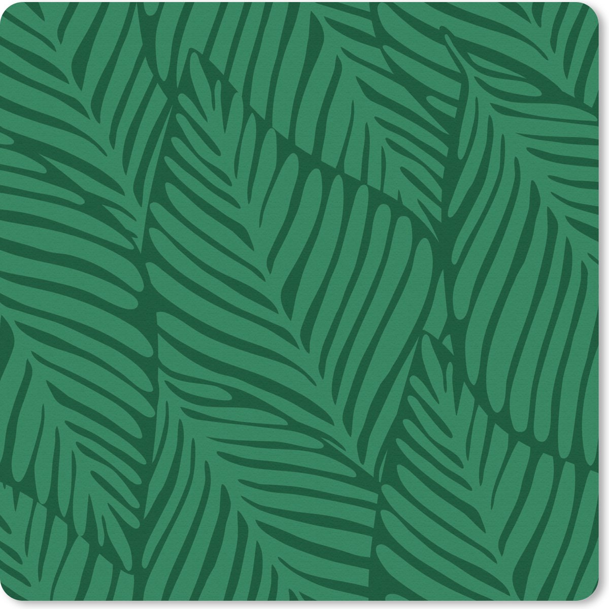 Muismat 30x30 cm - Mousepad Bladeren - Patroon - Jungle - Jongens - Meisjes - Kinderen - Kids - Muismatten