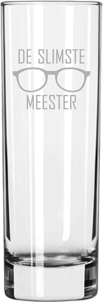 Gegraveerde longdrinkglas 22cl De slimste meester