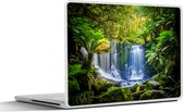 Laptop sticker - 13.3 inch - Jungle - Waterval - Australië - Planten - Natuur - 31x22,5cm - Laptopstickers - Laptop skin - Cover