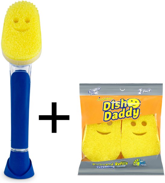 Scrub Daddy Dish Daddy - Brosse Vaisselle Avec Réservoir