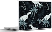 Laptop sticker - 13.3 inch - Patronen - Dino - Jungle - Jongens - Meisjes - Kinderen - 31x22,5cm - Laptopstickers - Laptop skin - Cover