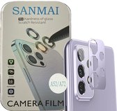 Metalen Camera Lens Protector Voor Samsung Galaxy A52 / A72 Aluminium Camera Cover Frame Paarse 1 STUK