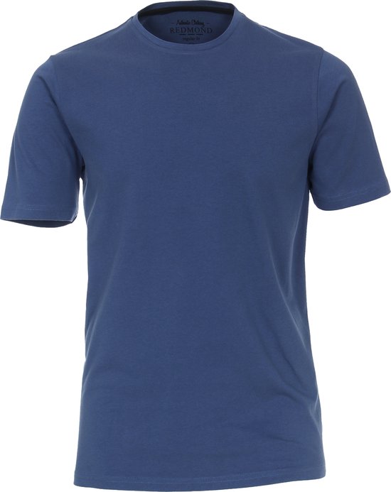 T-shirt coupe classique Redmond - col rond manches courtes - bleu - Taille : L