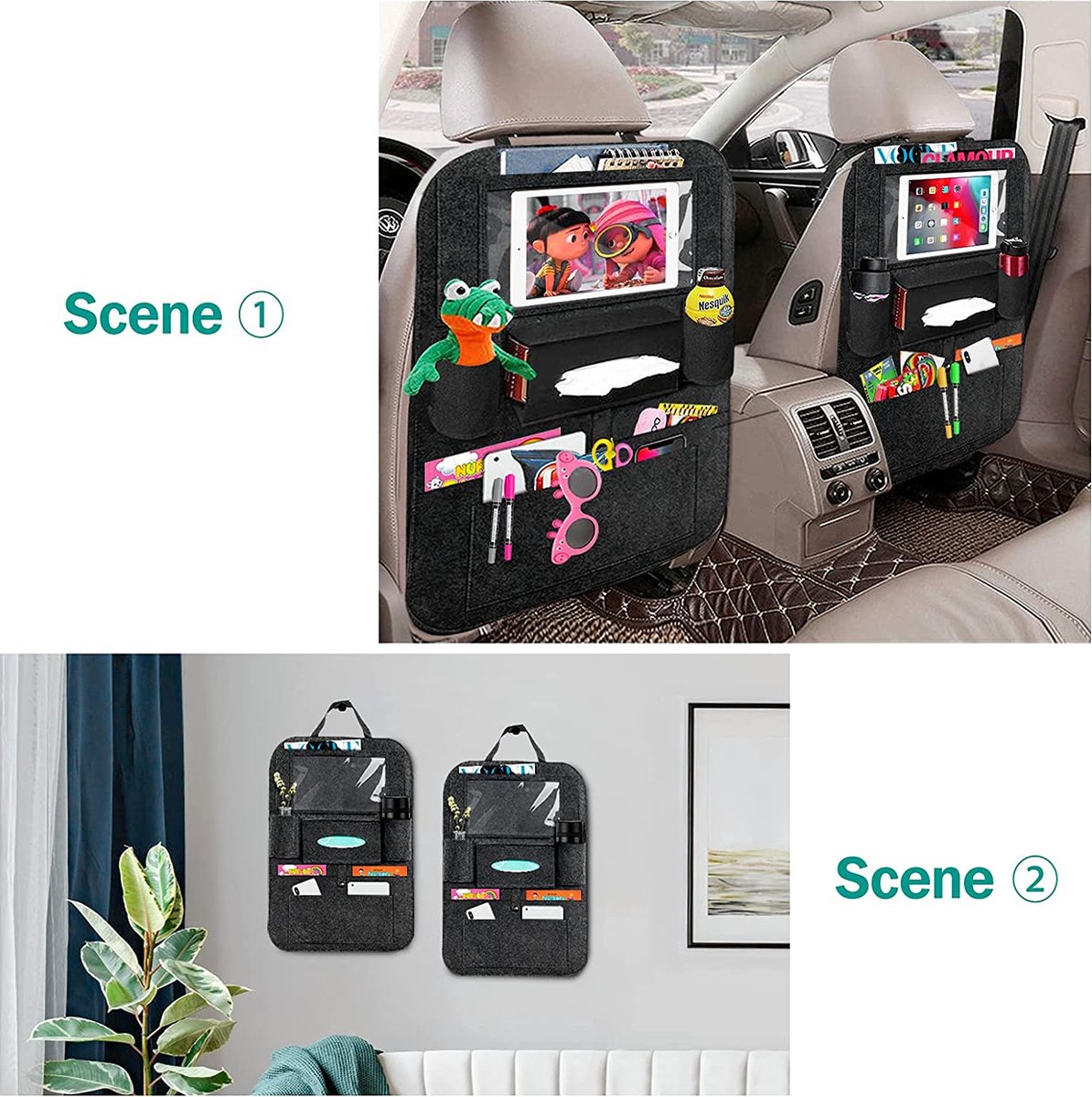 Auto Kofferraumtasche Aufbewahrung KFZ Rücksitz Zubehör Tasche Organizer Hänge