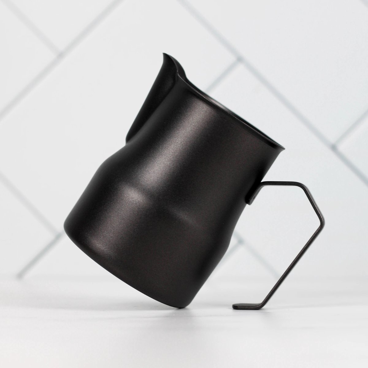iplusmile Glazen kan Elegant gevormde glazen melkkannetje Theekan Van Glas Koffie Melkkannetje Creatieve Kan Voor Het Opschuimen Van Melk Melkopschuimer Cup (200 ml