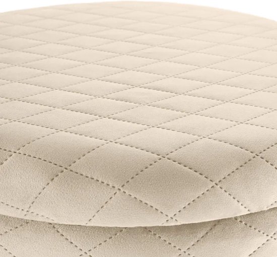 Hocker - Kruk - Voetenbank - Style boheme en Ibiza model 4 - Vierkant - Beige en kaki