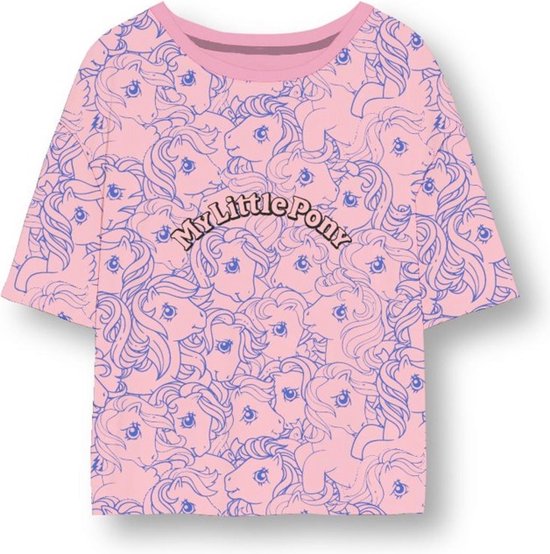 My Little Pony - All Over Print Kinder T-shirt - Kids tm 8 jaar - Roze