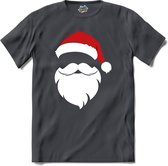 Kerstman baard - T-Shirt - Heren - Mouse Grey - Maat XL