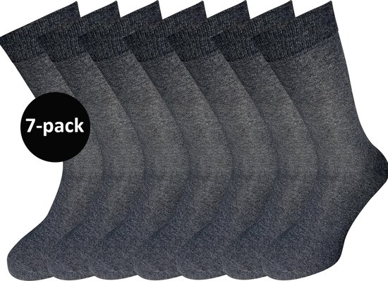 WeirdoSox heren sokken - 7-pack - Antraciet - Maat 43-46