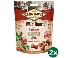 2x200 gr Carnilove crunchy snack everzwijn / rozenbottel hondensnack