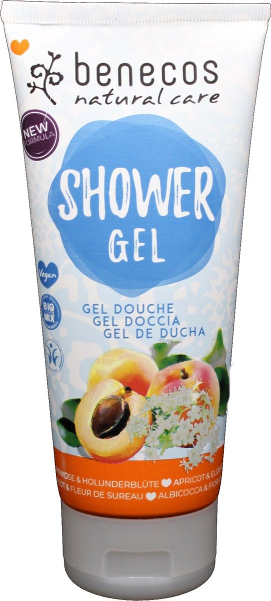 Benecos Natural Shower Gel Apricot - Eldenflower - Douchegel - Vegan - 200 ml