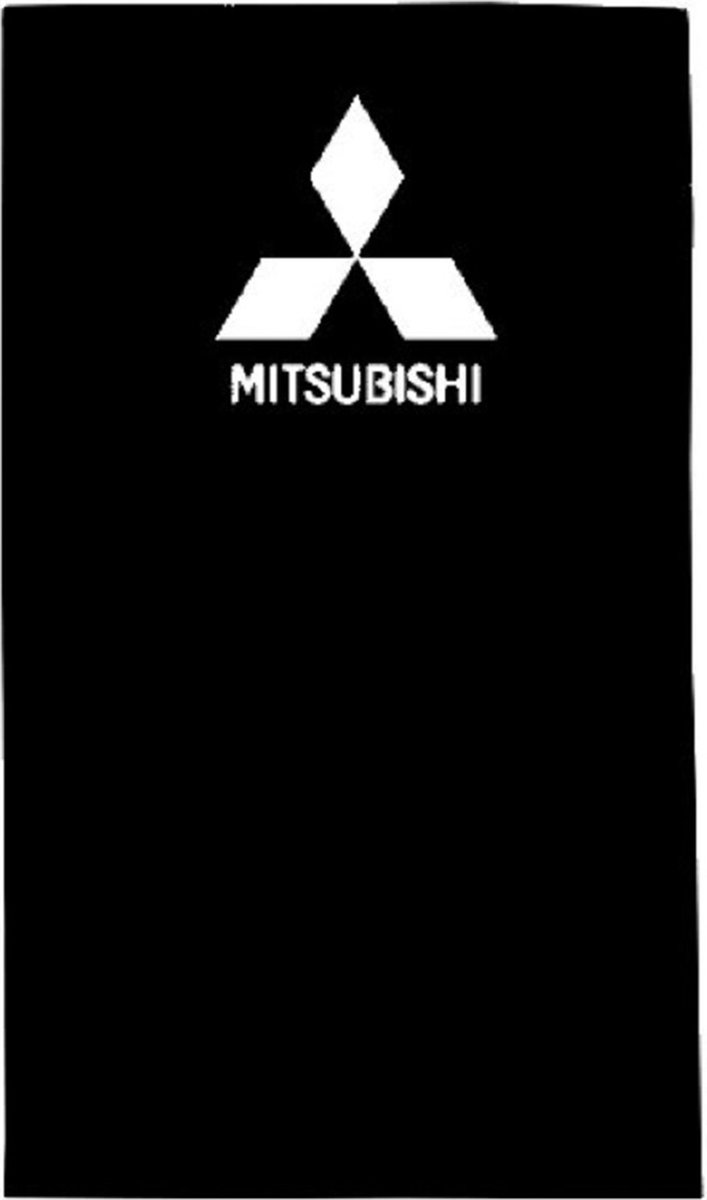 handdoek met Mitsubishi logo - 50 x 100 - zwart - Mitsubishi
