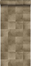 ESTAhome behangpapier dierenhuid donker beige - 139182 - 0,53 x 10,05 m