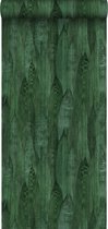ESTAhome papier peint feuilles vert émeraude - 138988 - 0,53 x 10,05 m