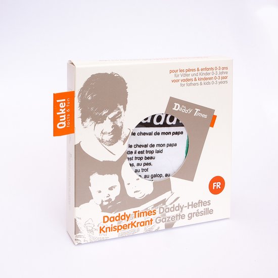 Qukel - Franstalige Knisperkrant (Daddy Times) - knisperboekje, fair trade, biologisch katoen van Qukel — afbeelding 2