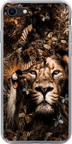 Geschikt voor iPhone 8 hoesje - Dieren - Collage - Vlinder - Siliconen Telefoonhoesje