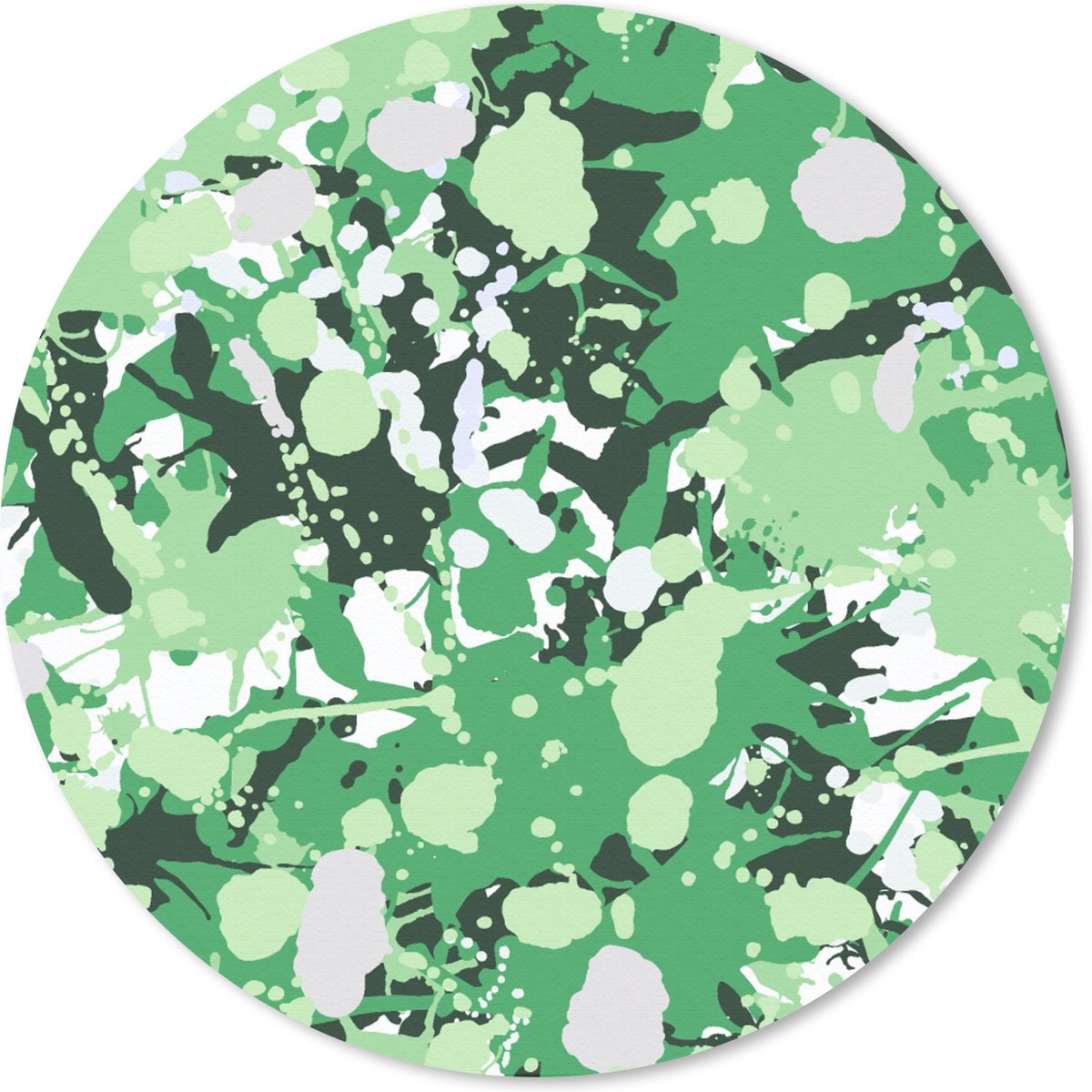 Muismat rond 20x20 cm - Mousepad Patronen - Groen - Camouflage - Ronde muismatten