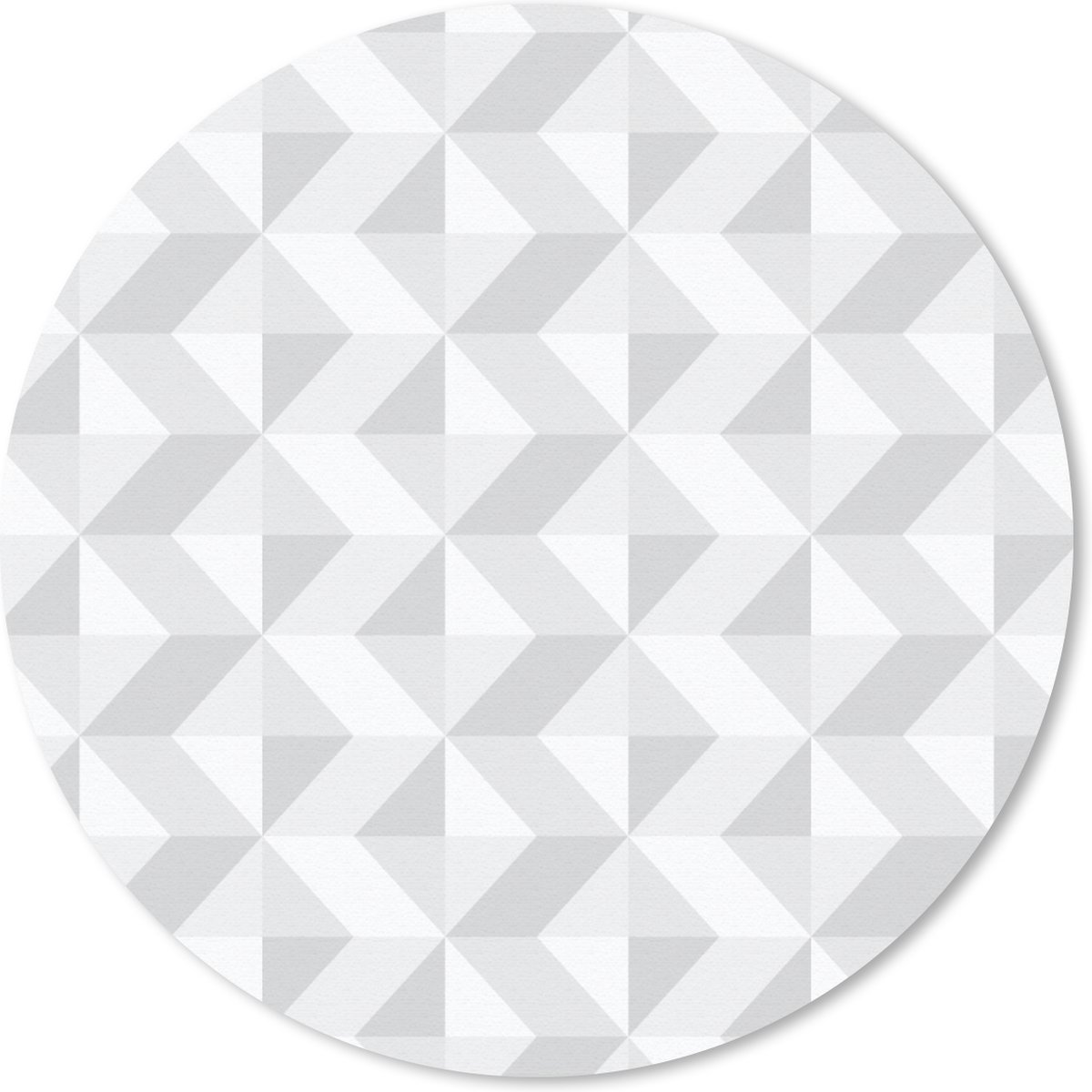 Muismat rond 30x30 cm - Mousepad Zigzag - Grijs - Patronen - Geometrie - Ronde muismatten
