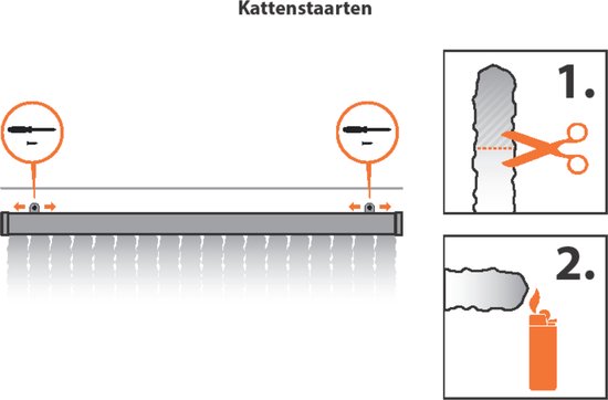 Vliegengordijnenexpert - Kattenstaart - 100x230 cm - Multi Colour van Merkloos — afbeelding 4