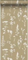 ESTAhome behangpapier veldbloemen beige - 139483 - 0.53 x 10.05 m