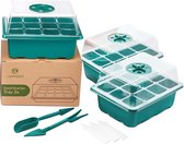 3 Pack LeafImpact Kweekbak - Complete Kweekset - Moestuin Kweekkas - Kweektafel - Verstelbare Ventilatie - Kweekbakken Moestuin