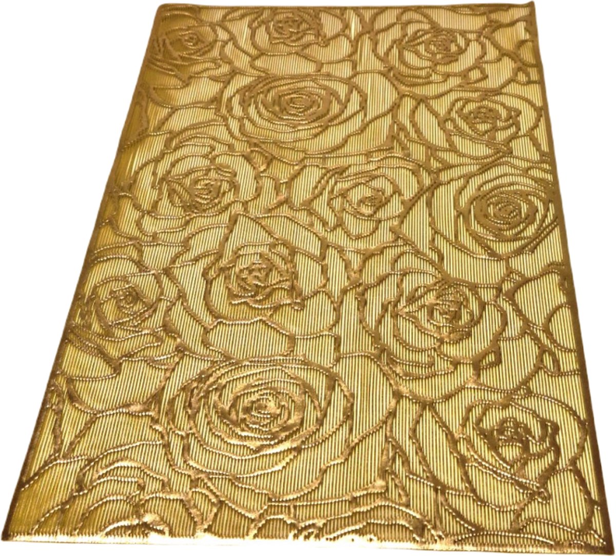 Placemats Goud Rechthoek 'Lotus' Gold Tafeldecoratie Kerst