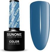 SUNONE UV/LED Hybride Gellak 5ml – N02 Nora - Donkerblauw, Grijs - Glanzend - Gel nagellak