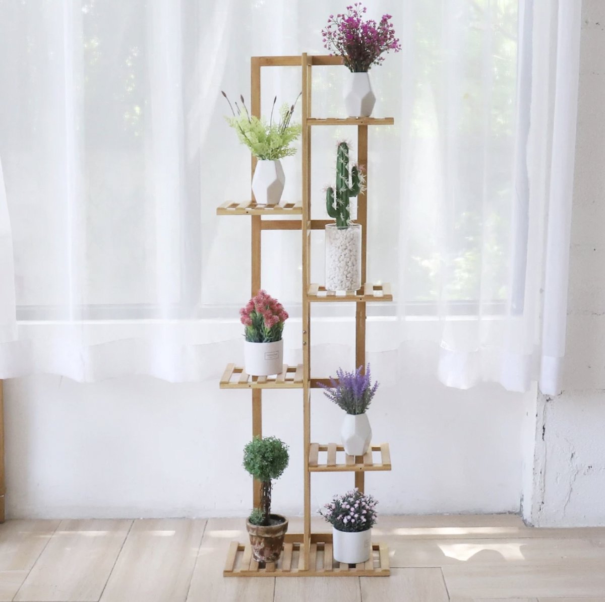 Kolibri Home | Plantenstandaard - Houten planten verhoging - 12cm