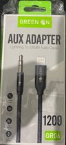 Green On AUX ADAPTER Lightning To 3.5 Audio Cable