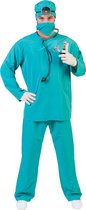 Funny Fashion - Dokter & Tandarts Kostuum - Trauma Chirurg Academisch Ziekenhuis Kostuum - Groen - Maat 48-50 - Carnavalskleding - Verkleedkleding