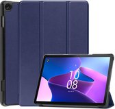 Tablet Hoes geschikt voor de Lenovo Tab M10 Gen 3 | Book Case met Standaard | Kunstlederen Beschermhoes | Tri-fold | Blauw