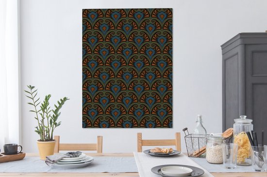 Motifs Peinture Sur Toile - Abstrait - Vert - Années 1920 - 90x120 cm - Décoration murale