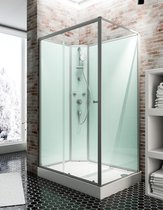 Schulte Ibiza - cabine de douche fermée - type gauche - 90x120x204 cm - profilé en aluminium - verre de sécurité transparent - mitigeur - set de douche