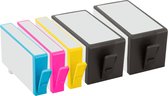 Geschikt voor HP 903 / HP 903XL inktcartridges - Multipack + Extra Zwarte Inkt - Geschikt voor HP Officejet 6950 - Officejet Pro 6960 - Officejet Pro 6970