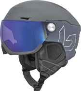 Bollé V-Ryft Pure Skihelm met vizier | Photochromic Blue Cat.1-3 | Matte Grey | Maat: 55 - 59 cm