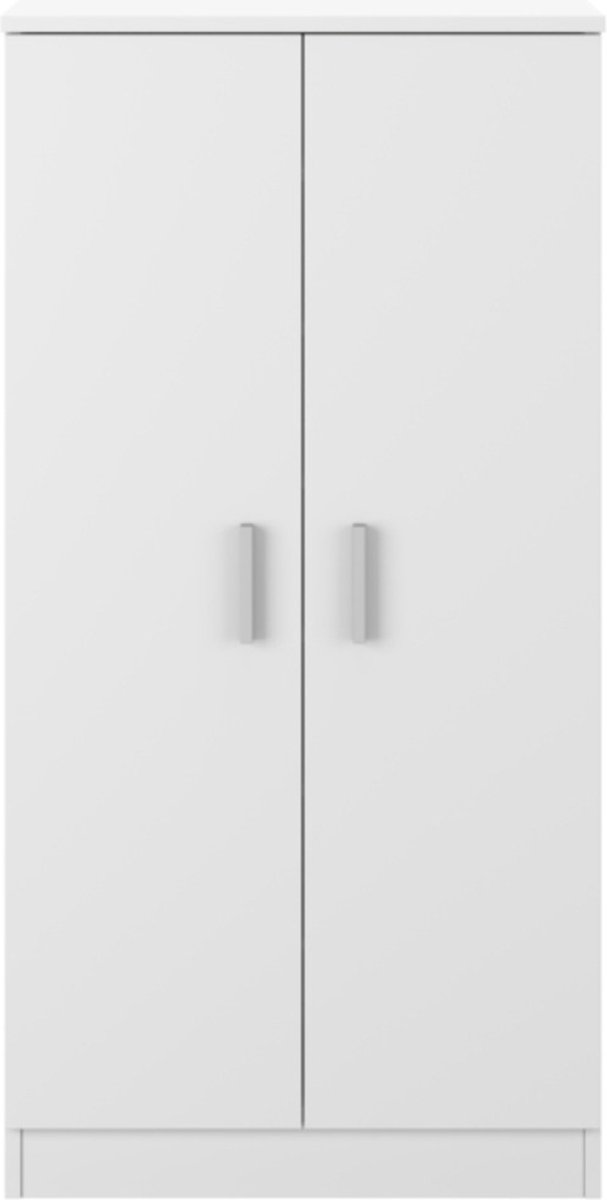 CALICOSY - 2-deurs schoenenkast met 3 legplanken - H108 cm