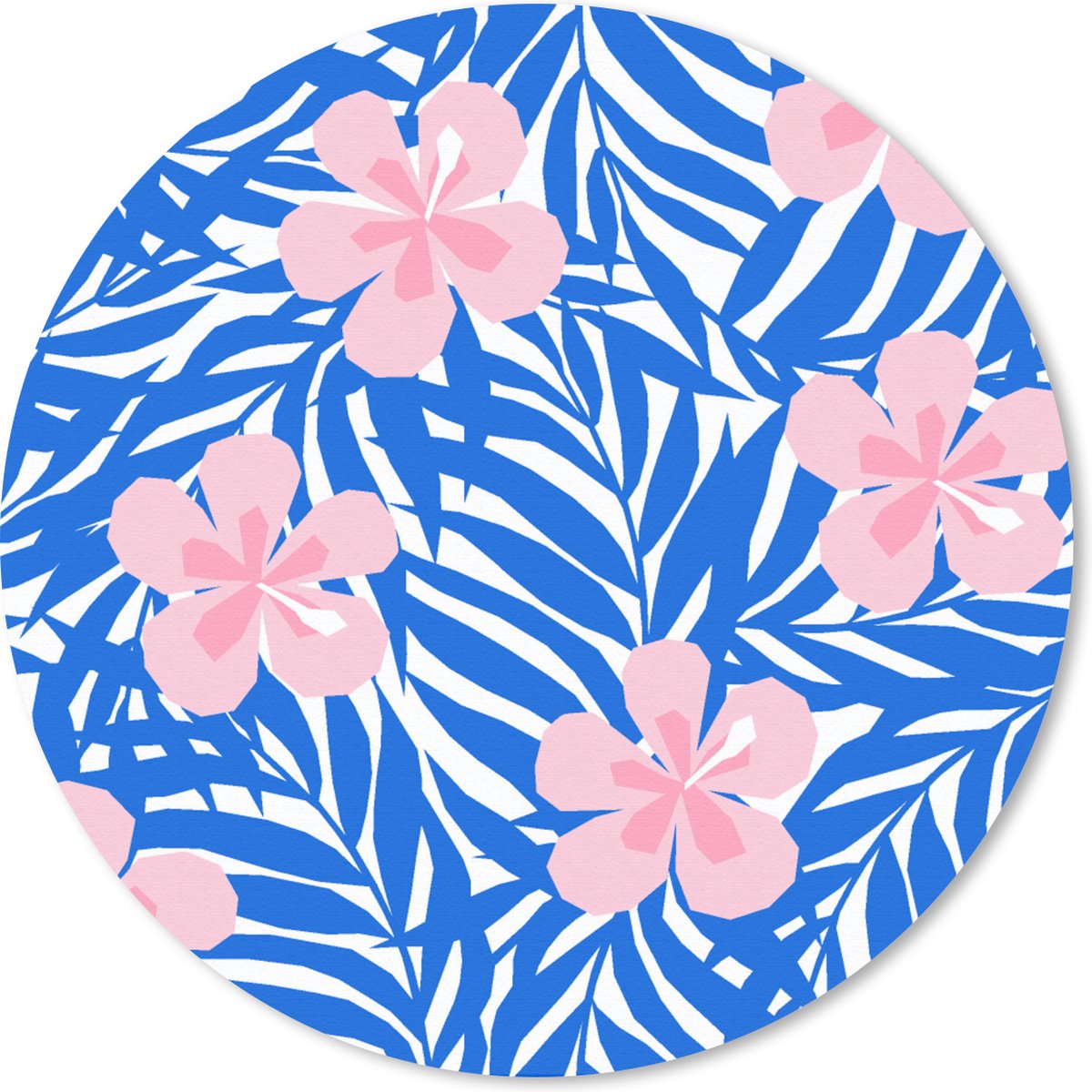 Muismat rond 40x40 cm - Mousepad Hawaii - Bloesem - Tropisch - Patronen - Ronde muismatten