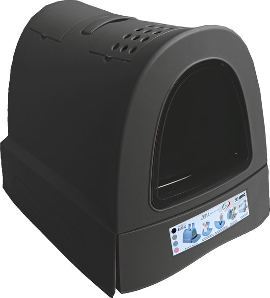 Imac kattenbak zuma met schuiflade antraciet - 40x56x42,5 cm - 1 stuks