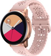 Strap-it Smartwatch strap 20mm - bracelet en silicone avec motif adapté pour Samsung Galaxy Watch 5 & 5 Pro / Watch 4 & 4 Classic / Watch 3 41mm / Galaxy Watch 42mm / Galaxy Watch Active & Active2 / Gear Sport - rose