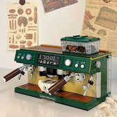 Koffie Machine Retro Bricks Mini-bouwsteen is kleiner als het bekende merk.