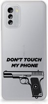 Back Case Siliconen Hoesje Nokia G60 Telefoonhoesje Pistol Don't Touch My Phone
