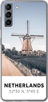 Telefoonhoesje Geschikt voor Samsung Galaxy S21 Plus hoesje - Nederland - Molen - Weiland - Siliconen Telefoonhoesje